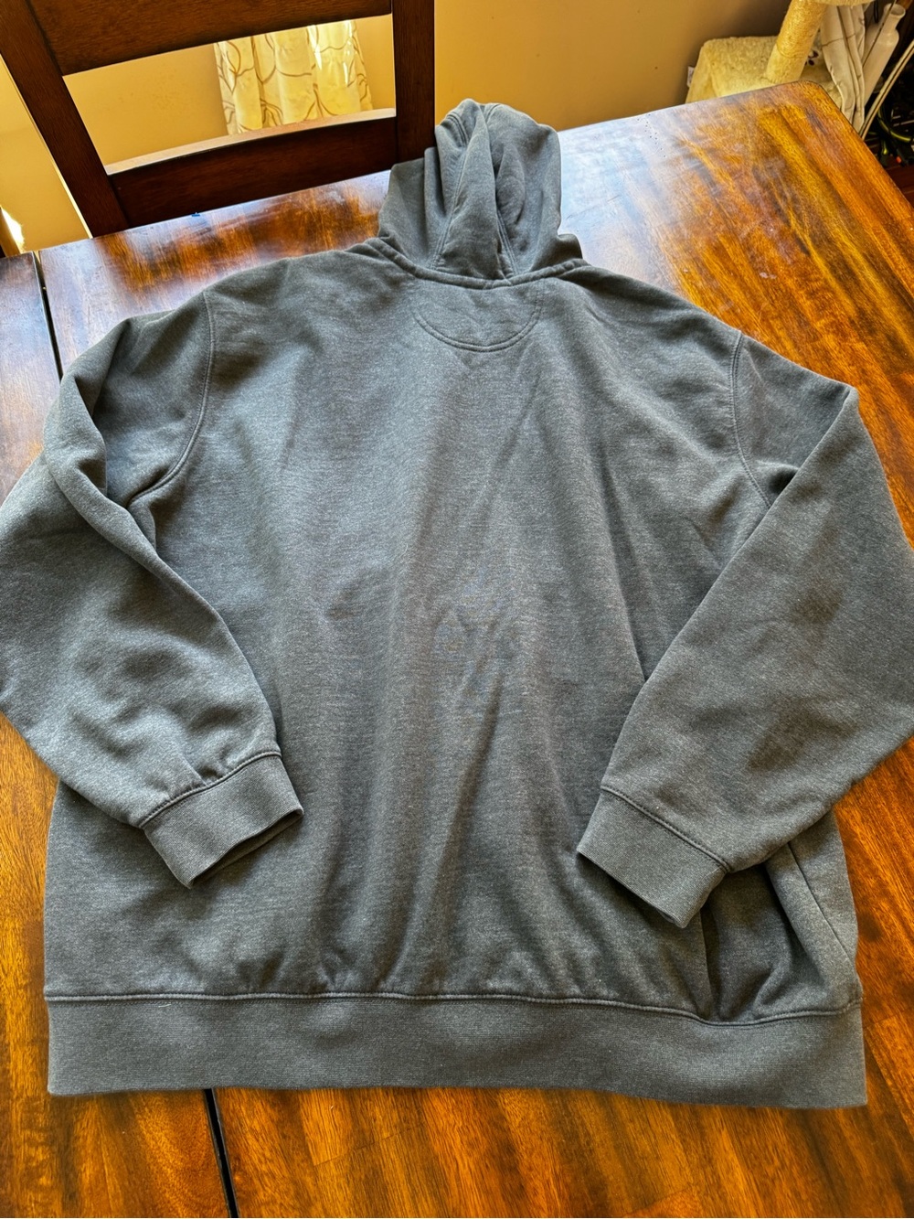 Carhartt Dark Gray Full-Zip Hooded Sweatshirt 2XL loose fit - Picture 7 of 7